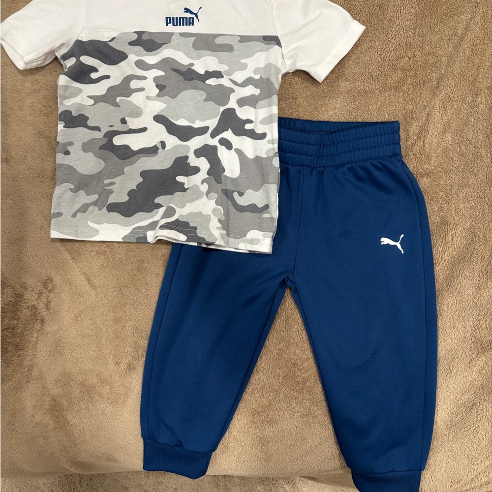 Puma Kids Blue Jogger Outfit